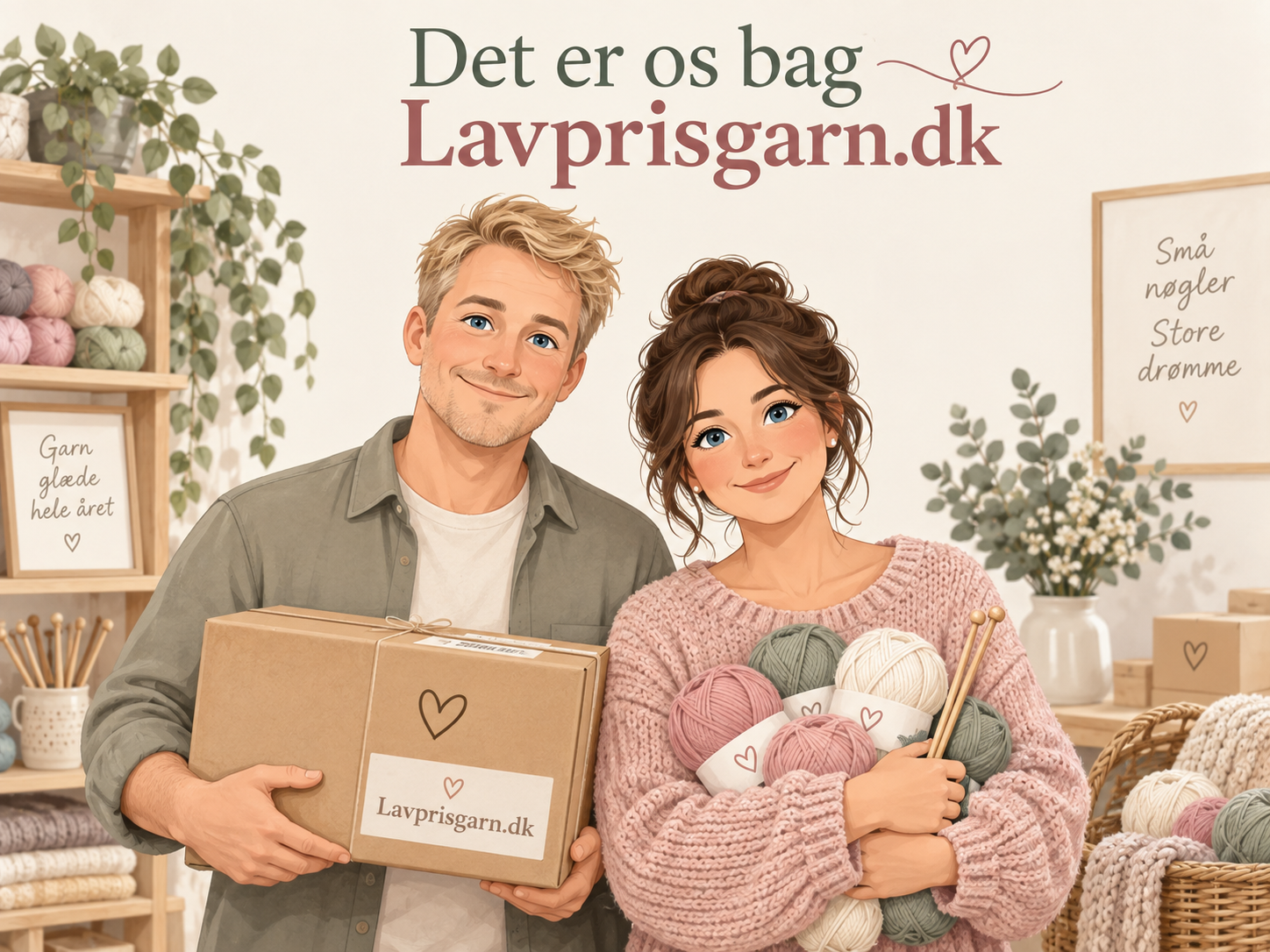 Christine og Jonas, som står bag Lavprisgarn.dk